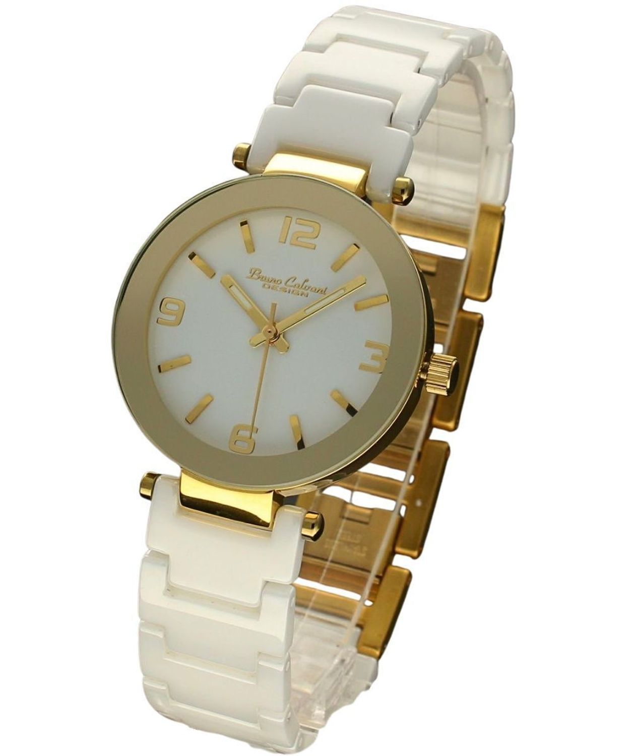 Zegarek damski Bruno Calvani 'Biała ceramika' BC9189 CERAMIKA ZŁOTA gold ceramika.jpg